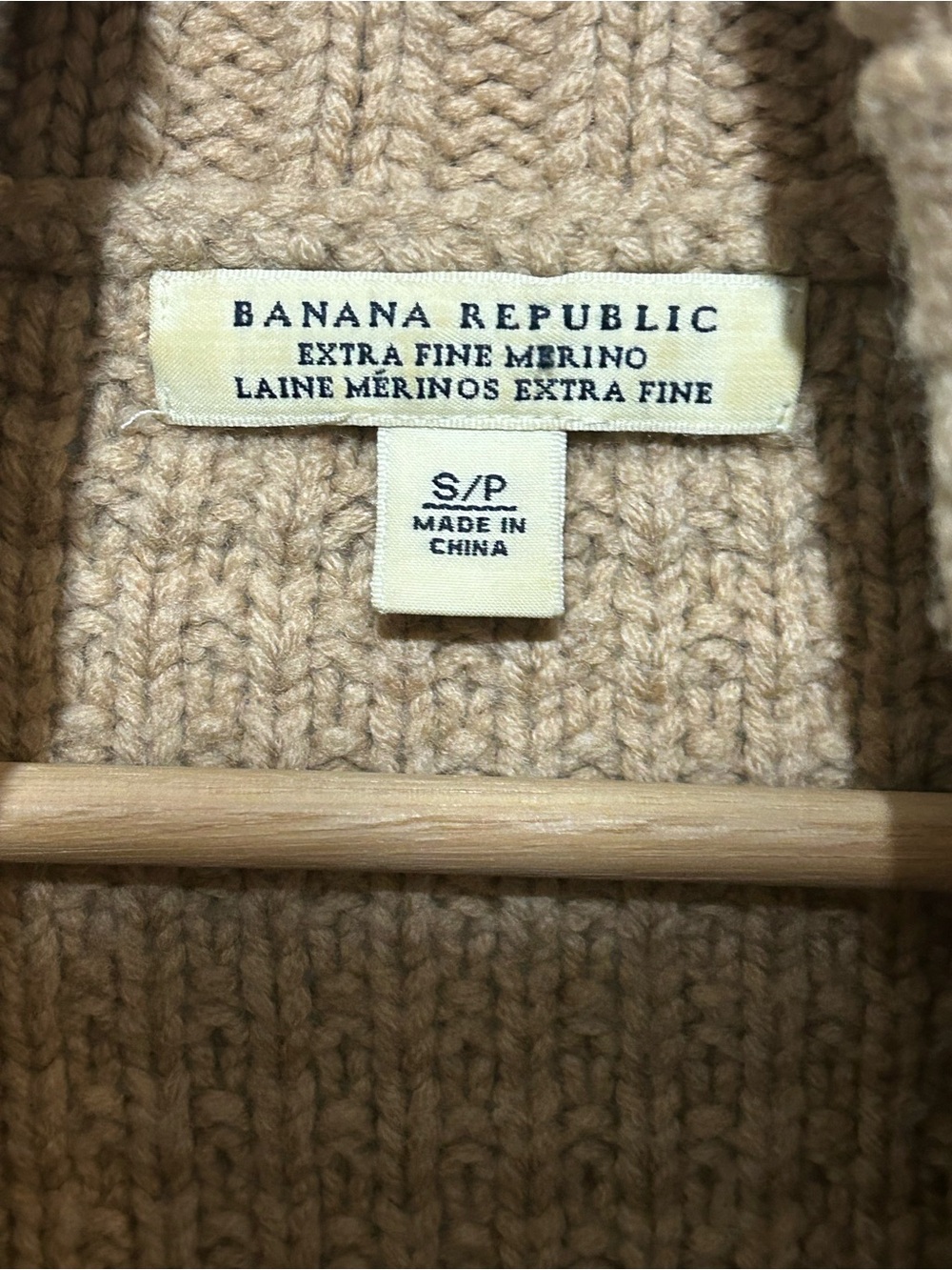Banana Republic 100% Merino Wool Heavyweight Long Cable Knit Sweater Coat S - Picture 7 of 13